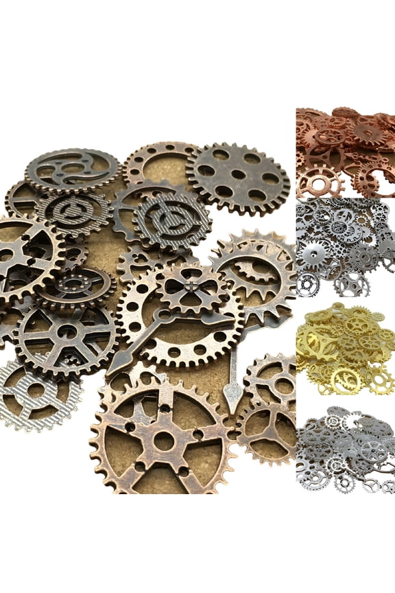 100g Vintage Cogs Jewelry Making DIY Alloy Steampunk Gear Pendant Crafts Art