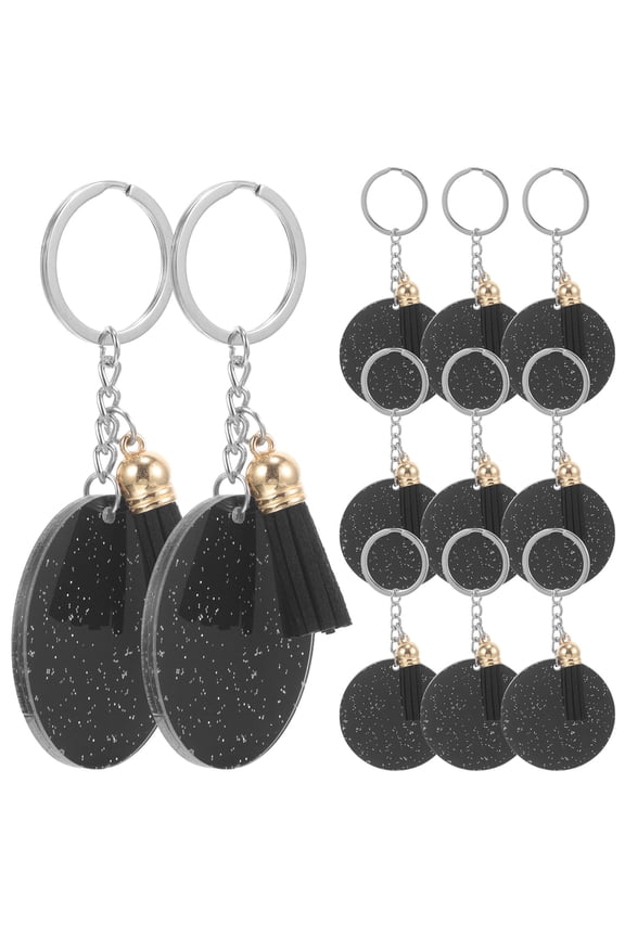 10Pcs Bulk Keychains Blank for Personalization Projects Craft Enthusiasts Bulk Keychains
