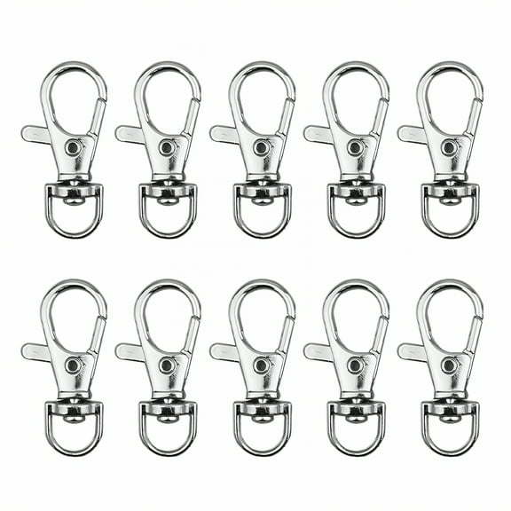 DESIGNICE 10Pcs Keychain Clip,Secure Locking Feature Key Chain Hooks,Wear-Resistant Build Keychain Kit,Style1