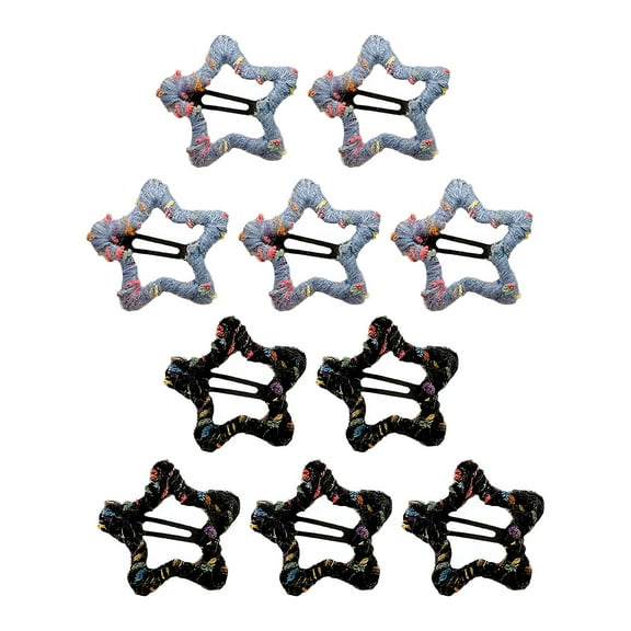 DESIGNICE 10Pcs Stars Hair Clips,Cute Shape Metal Hair Clips,Trendy Look Cute Hair Clips,Style3
