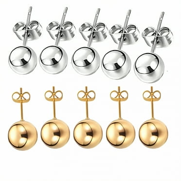 DESIGNICE 10Pcs Stud Earrings for Women,Bare Feel Stud Earrings for Women Hypoallergenic,Tender Surface Flat Back Stud Earrings,Multicolor1