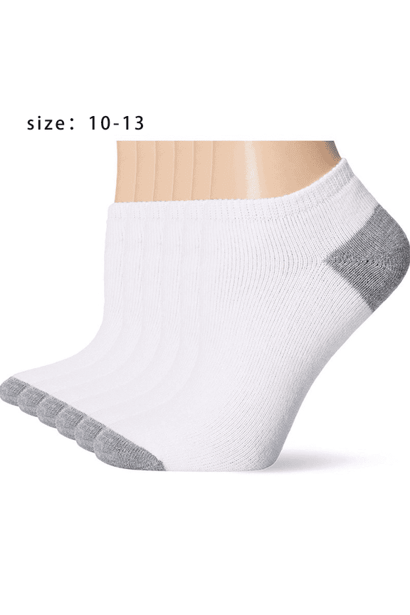 12 Pairs Soft Cotton Crew Socks, Breathable Grip Socks