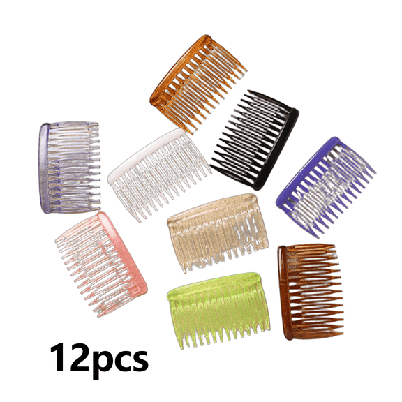 DESIGNICE 12 Pcs Hair Comb,Delicate and Small Wide Tooth Comb,Not Easy to Break Hair Clip Combs