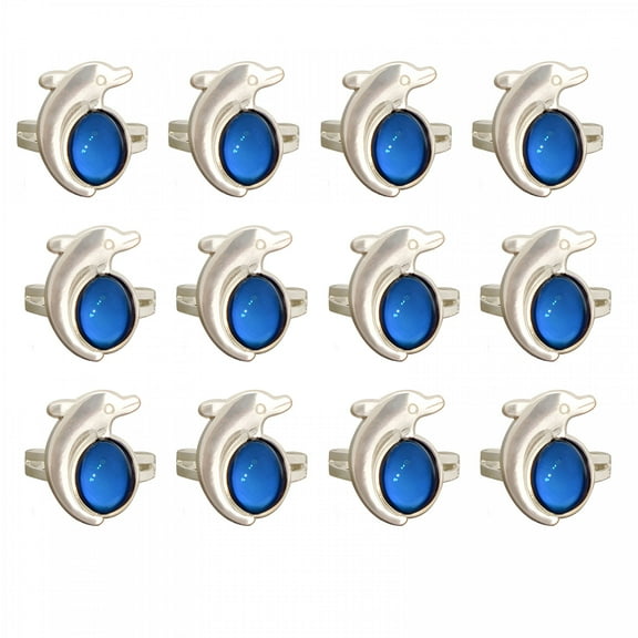 DESIGNICE 12Pcs Adjustable Opening Ring Multifarious Shape Emotion Mood Feeling Ring Color Change Finger Ring