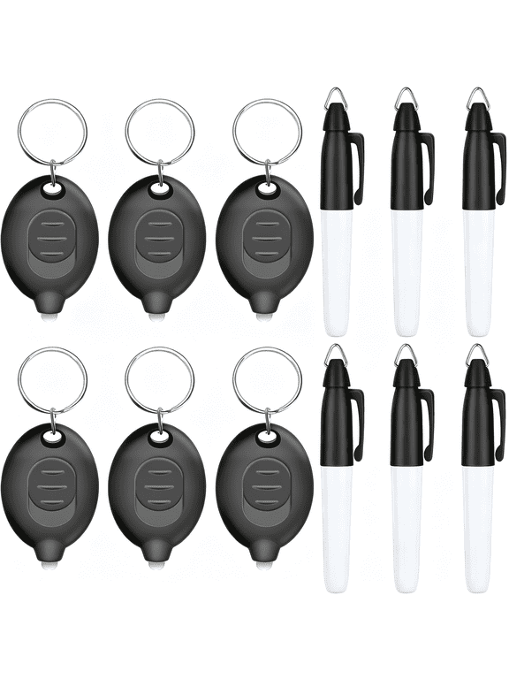 12Pcs Badge Light - Mini LED Keychain Flashlights and Mini Sharpies, 12 Lumen Battery Powered, Pen Light for Badge Reel, Nursing Pen Light, Gift for Nurses Doctor Office Outdoor