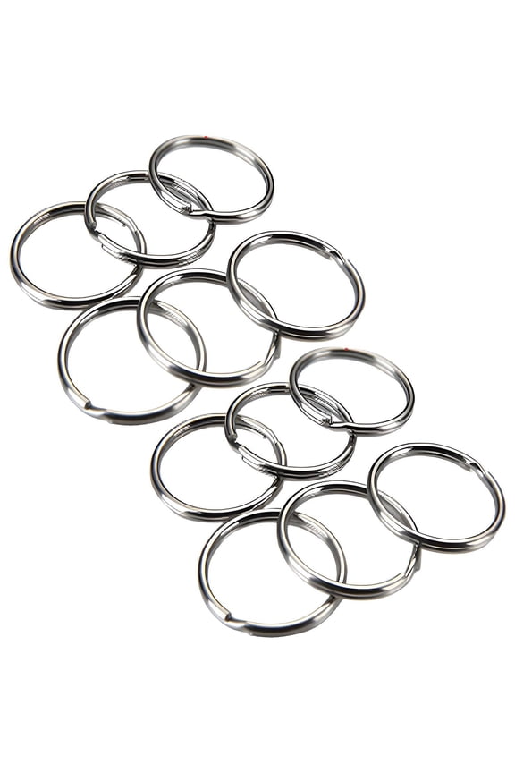 12Pcs Key Rings for Car Keys, 304 Stainless Steel Car Keychain, Car Keys Keychain, Corrosion-Resistant Key Labels, Silver