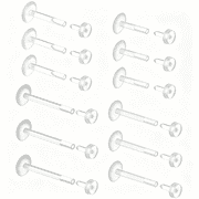 DESIGNICE 12Pcs Labret Piercing Jewelry 16G Clear Plastic Earrings for Surgery Bioflex Flat Push in Clear Earrings for Sports Work Monroe Helix Tragus Lip Piercing Jewelry Labret Studs