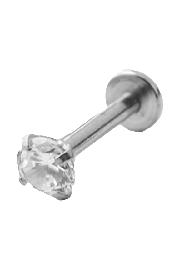 12Pcs Unisex Cubic Zirconia Labret Lip Ring Ear Stud Piercing Tragus Helix Jewelry