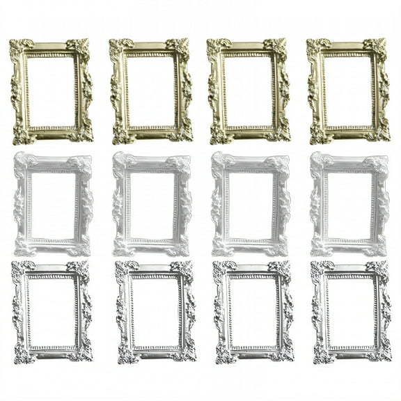 DESIGNICE 12Pcs Vintage Picture Frames,Easy Match Small Picture Frames,Natural Element Photo Frame,3.94"X1.58"