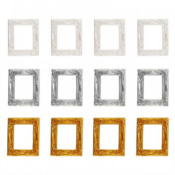 DESIGNICE 12Pcs Vintage Picture Frames,Literary Feel Picture Frames,Style Match Photo Frame,3.15"X3.94"