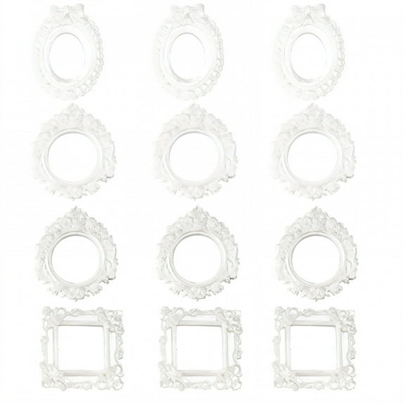 DESIGNICE 12Pcs Vintage Picture Frames,Specimen Fit Picture Frames,Photo Mounting Photo Frame,3.15"X3.94"