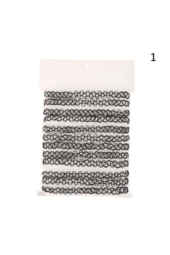 12pcs/set Fishline Chokers Necklace Stretch Elastic Hollow Women Jewelry
