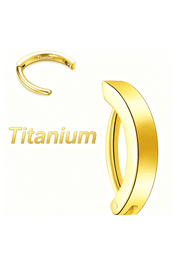 14G G23 Titanium Clicker Belly Button Ring,10/12mm Reverse Curved Hoop Navel Barbell Piercing Jewelry