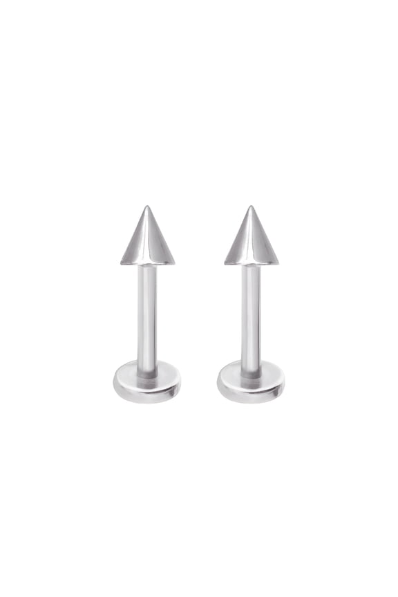 14G Labret Monroe Jewelry Spike Cone Design Lip Tragus Helix Stud Sold As Pair Women Men Labret Piercing Jewelry