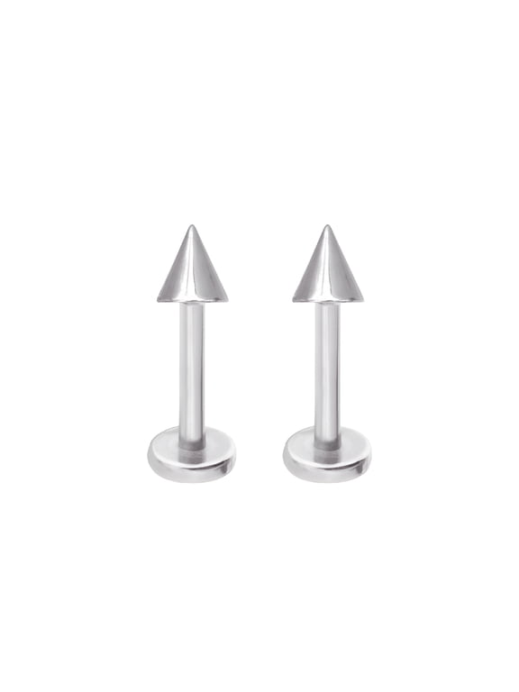 14G Labret Monroe Jewelry Spike Cone Design Lip Tragus Helix Stud Sold As Pair Women Men Labret Piercing Jewelry
