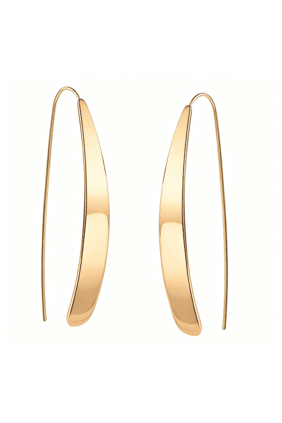 14K Gold Plated Bar Earrings for Women-Long Thread Dangle Earrings-Threader Drop Earrings-Hypoallergenic and Safe for Sensitive Ears