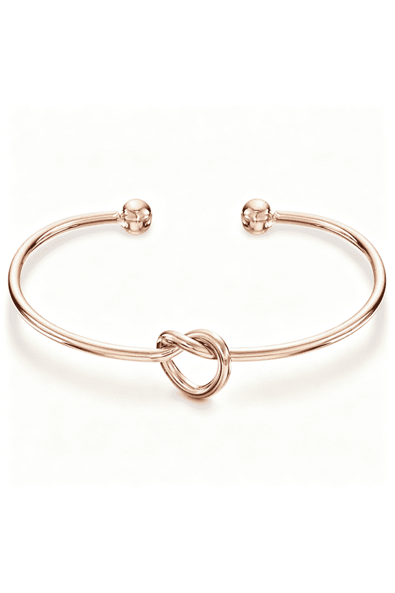 14K Gold Plated Forever Love Knot Infinity Bangle Bracelets for Women | Gold Bangle Bracelet for Women