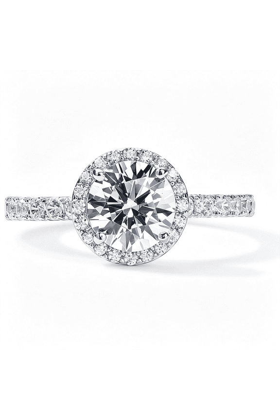14K Gold Plated Halo Ring|Heart Ring for Women|Square Round Valentines Day Love Promise Rings for Her 4 Carat Engagement Ring