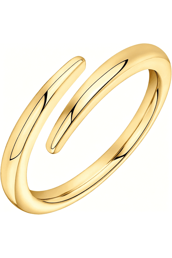 14K Gold Plated Open Twist Eternity Band for Women