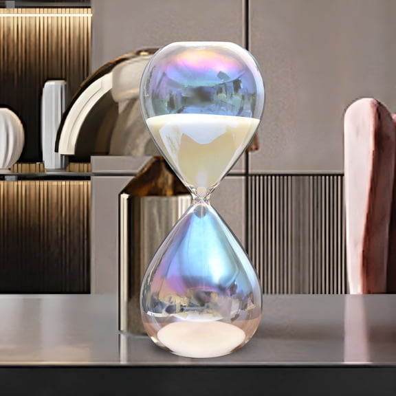 DESIGNICE 15 Minute Hourglass Timer, Nordic Minimalist Sand Clock, Colorful Glass Sandglass for Home Decor, Kitchen, and Office