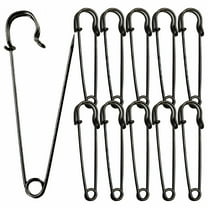 DESIGNICE 15Pcs Safety Pins,Thickened Design Safety Pins,Strong Fixation Large Safety Pins,Black-1