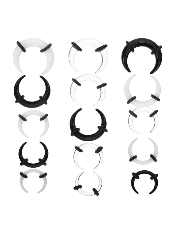 15Pcs Septum Pincher Horseshoe Septum Rings Ear Nose Septum Stretching Ring