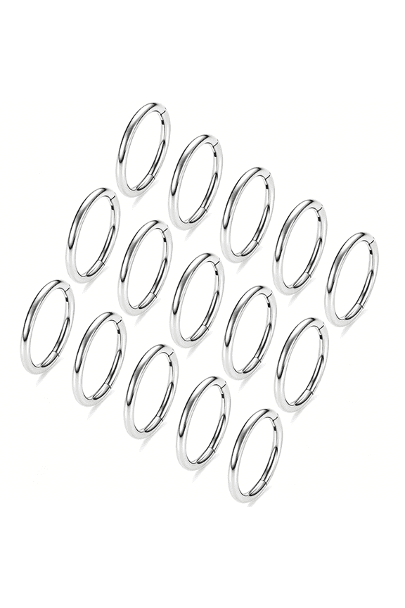 16G 18G 20G Surgical Steel Nose Septum Rings Hoops-Stainless Steel Hinged Clicker Segment Nose Rings Hoop Helix Cartilage Daith Tragus Sleeper Earrings,Ear Plugs Tunnels Gauges