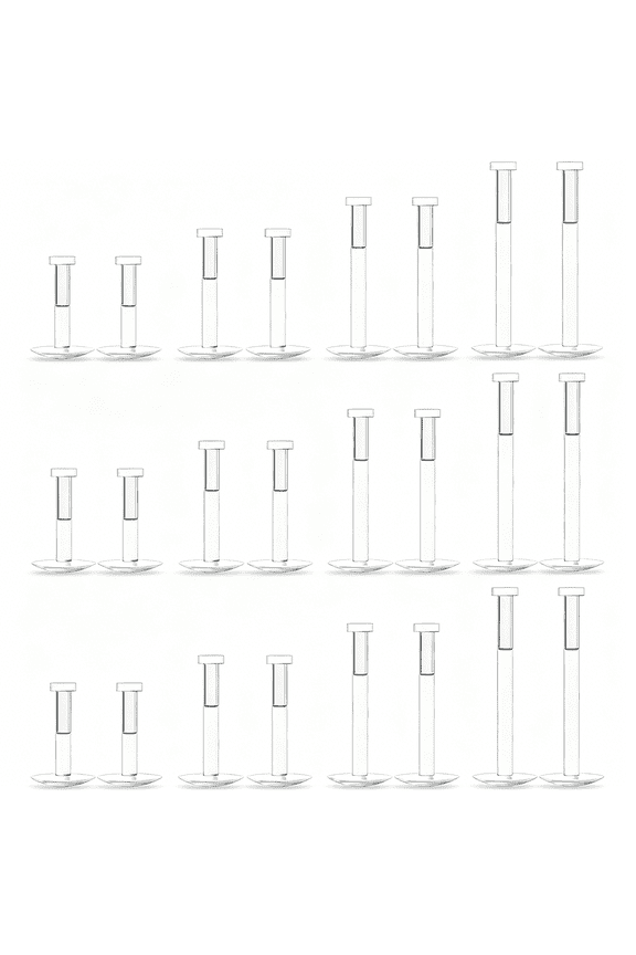 24 Pcs Plastic Nose Rings for Surgery, Clear Piercing Retainers for Lip and Ear