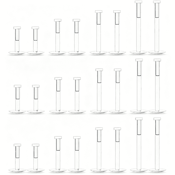 DESIGNICE 16G 18G Clear Plastic Push in Lip Labret Medusa Monroe Nose Piercing Retainers for Surgery Work Bioflex Flat Back Tragus Cartilage Conch Earrings for Women Men 6Mm 8Mm 10Mm