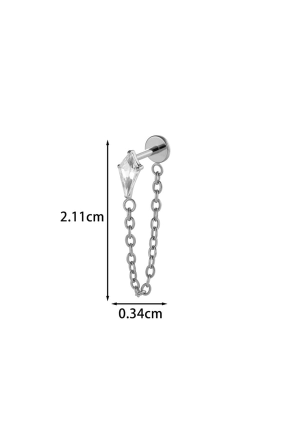 16G 18G Titanium Dangle Huggie Hoop, Rook Piercing Jewelry Cartilage Earring Conch Hoop Earring