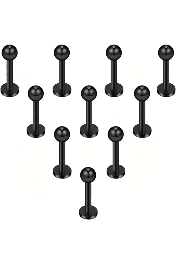 16G 316L Stainless Steel 3Mm Ball Labret Monroe Lip Ring Tragus Helix Cartilage Earring Stud Barbell Bar Length 6Mm 8Mm 10Mm 12Mm Body Piercing Jewelry