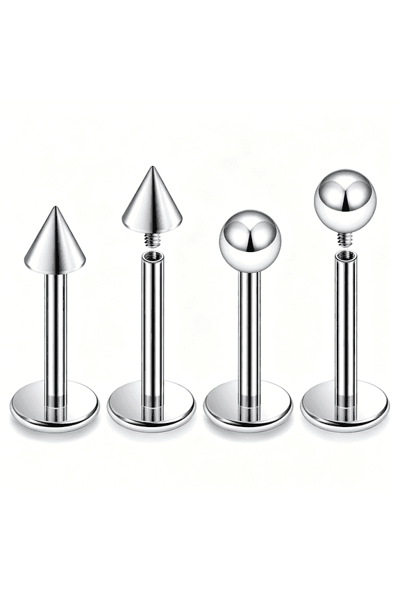 16G Labret Jewelry Internally Threaded Titanium Snake Bite Piercing Jewelry Lip Rings Studs Monroe Medusa Piercing Jewelry for Women Men