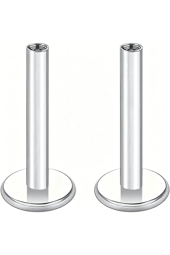 16G Threadless Flat Back Post,5Mm Threadless Post,Titanium Labret Bar Replacement Earring Stud Backs,Piercing Labret Flatback Posts Bar 7/6Mm for Earlobe Trague Helix Lip Nose Piercing