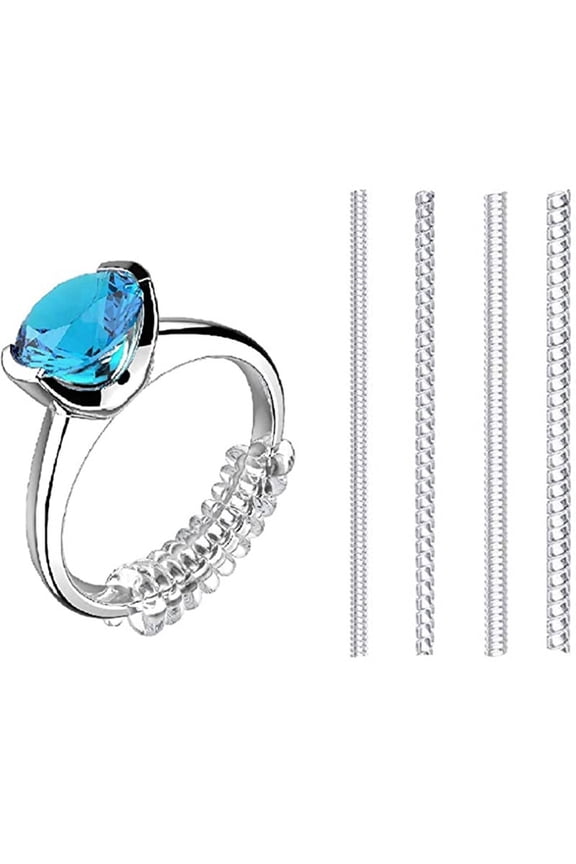 16Pcs Ring Size Adjuster,Invisible Design Ring Guards for Women Loose Rings,Perfect Fit Ring Guard,Silver-1