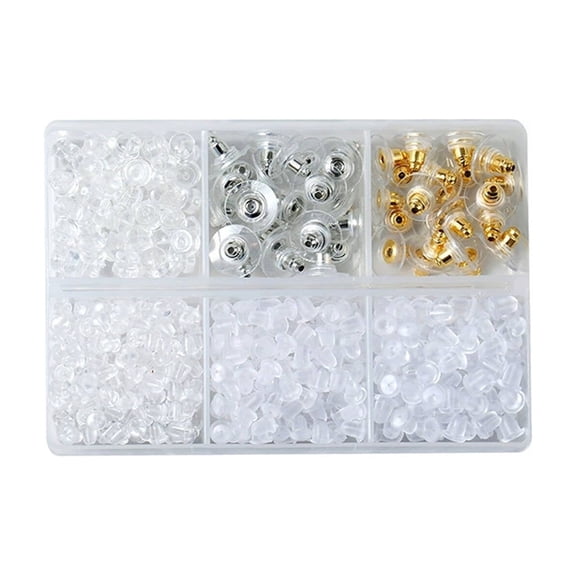 DESIGNICE 170Pcs Earring Backs Multiple Earring Compatibility Earring Backs Replacements Convenient Storage Box Rubber Earring Backs Set