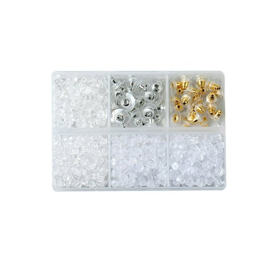DESIGNICE 170Pcs Earring Backs Multiple Earring Compatibility Earring Backs Replacements Convenient Storage Box Rubber Earring Backs Set