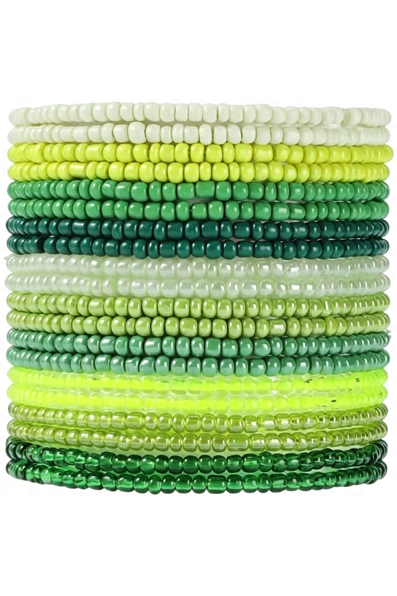 18-20Pcs Colorful Bohemia Seed Beaded Bracelets Set Stackable Boho Stretch Bangle Bracelets Multilayer Boho Anket Concert Summer Beach Vaction Surf Jewelry Accessory