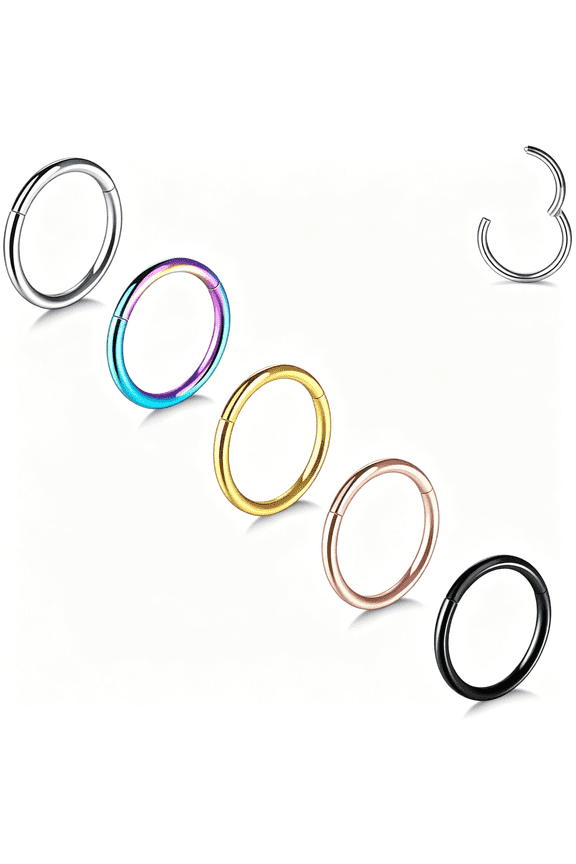 18G 7Mm 8Mm Nose Rings for Women Men Horseshoe Nose Rings Hoops Horseshoe Septum Lip Eyebrow Helix Daith Ear Nose Piercings