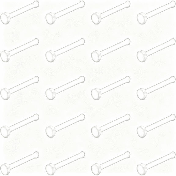 DESIGNICE 18G Clear Nose Studs Plastic Nose Ring for Work Surgery Flexible Nose Retainer Bioflex Nose Rings Studs Piercing Retainer Bone Shape Flat Top