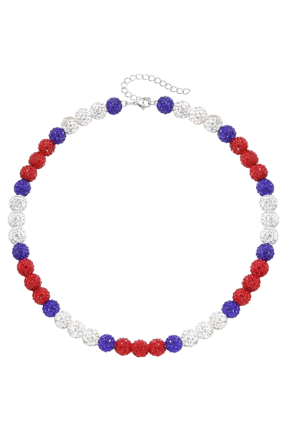 18Inch Baseball Necklace Baseballer Inspired Beaded Necklace for Men Women (Red) Sporting Supplies (Red)