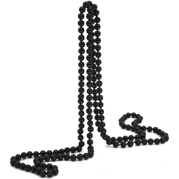 DESIGNICE 1920s Long Fake Pearls Strand Necklace Layered Retro Vintage Imitation Round Beaded Ball for Women Flapper Party Halloween Jewelry Mother's Day Gift