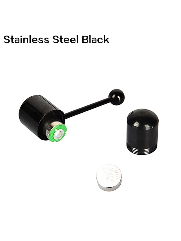 1Pc Cool Vibrating Barbell Tongue Rings Bars Piercing Stainless Steel Body Jewelry