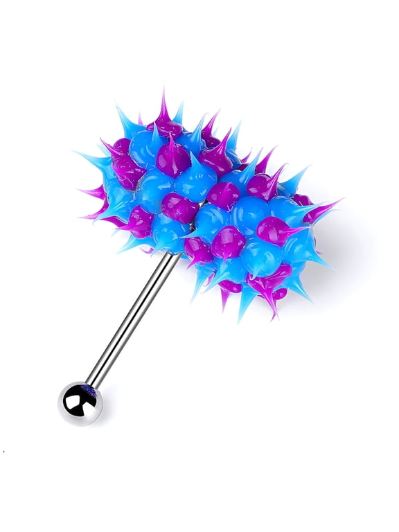 1Pc Cool Vibrating Barbell Tongue Rings Bars Piercing Stainless Steel Body Jewelry