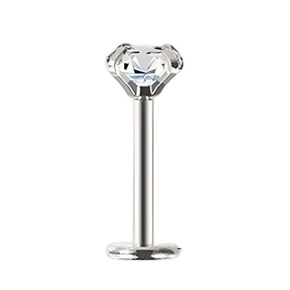 DESIGNICE 1Pc Stainless Steel Piercing Tragus Ear Studs Helix Cartilage Earring Jewelry-Silver-1.262mm