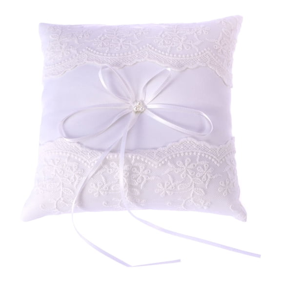 DESIGNICE 1Set Wedding Flower Pillow Bridal Rings Bearer Pillow 20X20Cm