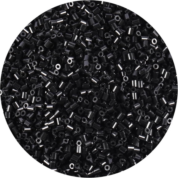 DESIGNICE 2.6Mm 10000Pcs Loose Mini Fuse Beads Bulk Refill Kit Stress Relief Pixel Art 3D Craft Melting Beads for Diy Decor Crafts Creative Handmade Projects (Black)