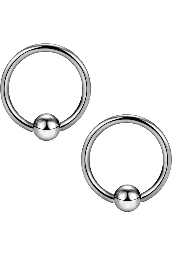2-8Pcs 14G G23 Titanium Captive Bead Ring Nose Rings Hoop Helix Daith Cartilage Tragus Earrings Nipple Eyebrow Body Piercing 10Mm 12Mm 14Mm 16Mm
