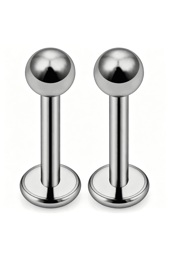 2-8Pcs 16G G23 Titanium Labret Monroe Lip Tragus Cartilage Earring Ring Stud Piercing Jewelry 6Mm 8Mm 10Mm 12Mm
