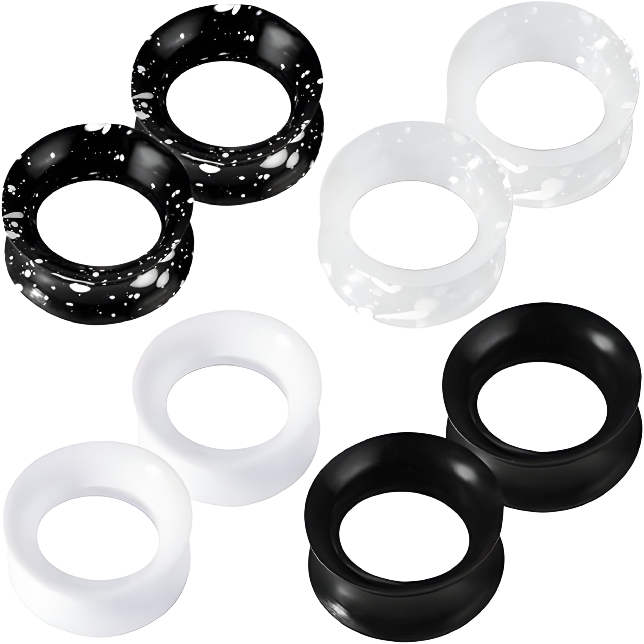 DESIGNICE 2/8Pcs Silicone Gauges for Ears 00G 25Mm Flexible Ear Tunnels ...