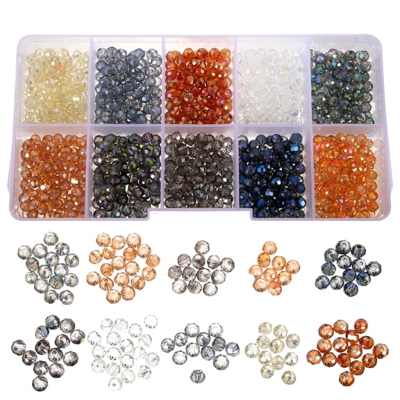 DESIGNICE 2 Boxes Glass Bead Jewelry Beads for Jewelry Making Bulk Necklaces DIY Bracelet
